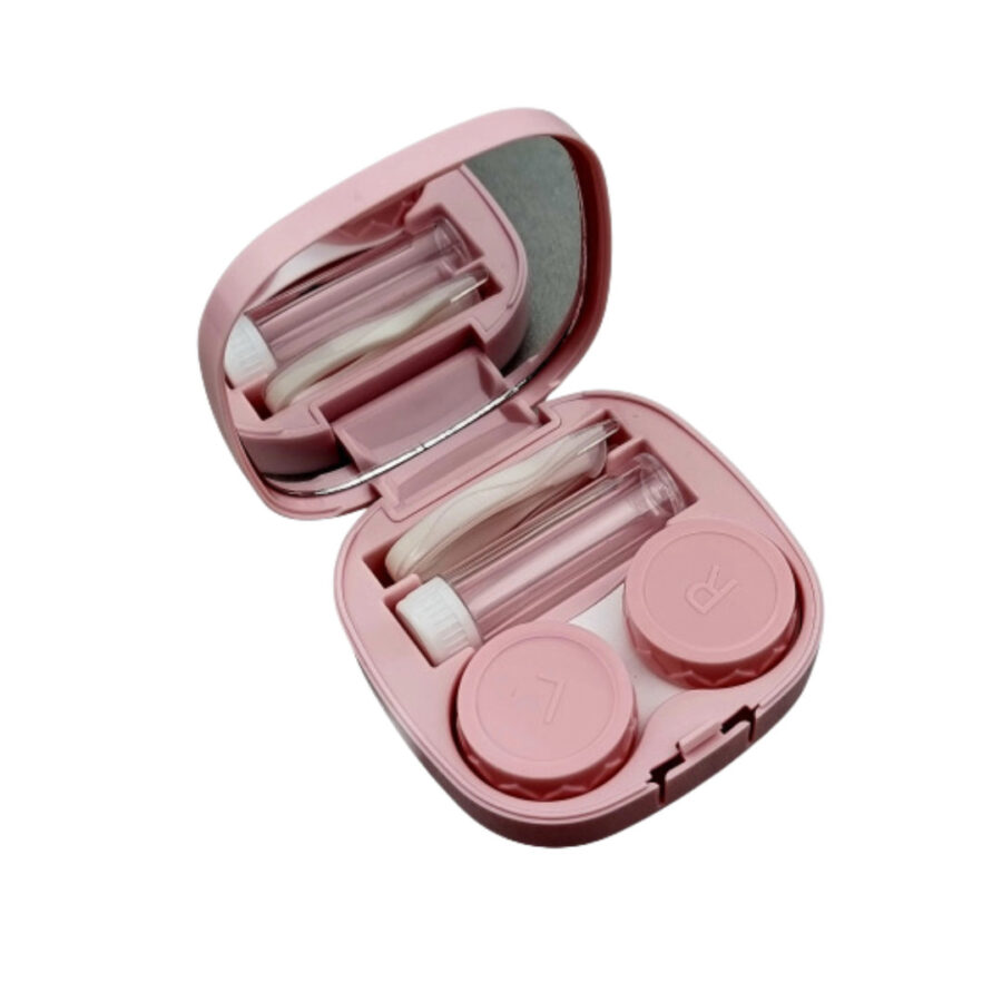 Etui na soczewki - różowe